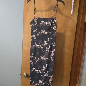 Rampage Black Floral Midi Dress